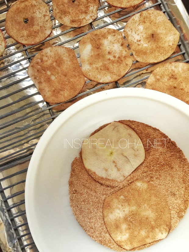 Fall Recipe -- Make Your Own Healthy Baked Apple Chips -- Inspirealoha.net